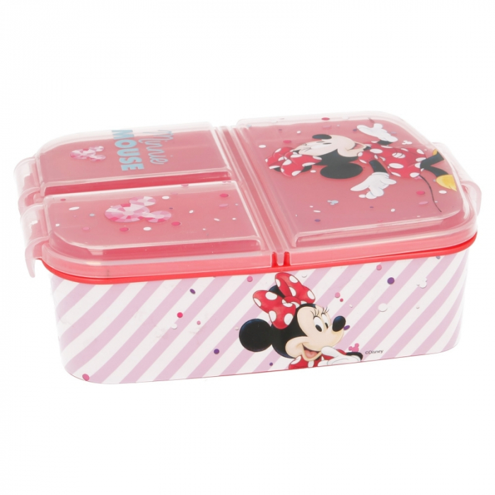 Cutie sandwich dreptunghiulara multicompartimentata Minnie Mouse, Electric Doll,19,5x16,5x6,7 cm [2]