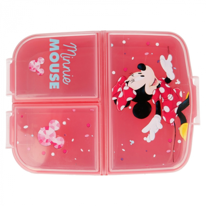 Cutie sandwich dreptunghiulara multicompartimentata Minnie Mouse, Electric Doll,19,5x16,5x6,7 cm [3]