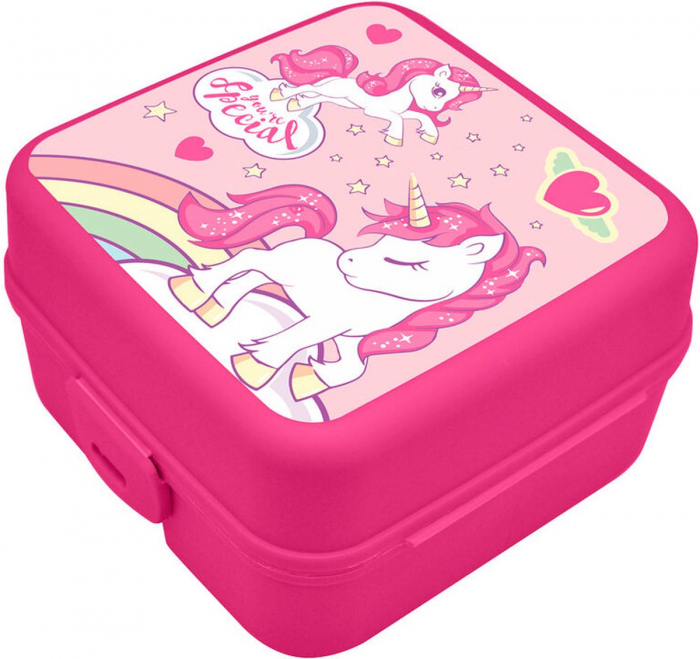 Cutie sandwich multicompartimente Be My Unicorn, 14x14x8 cm [2]