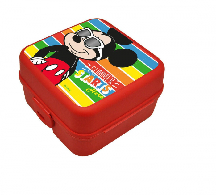 Cutie sandwich multicompartimente Mickey Mouse, 14x14x8 cm [1]