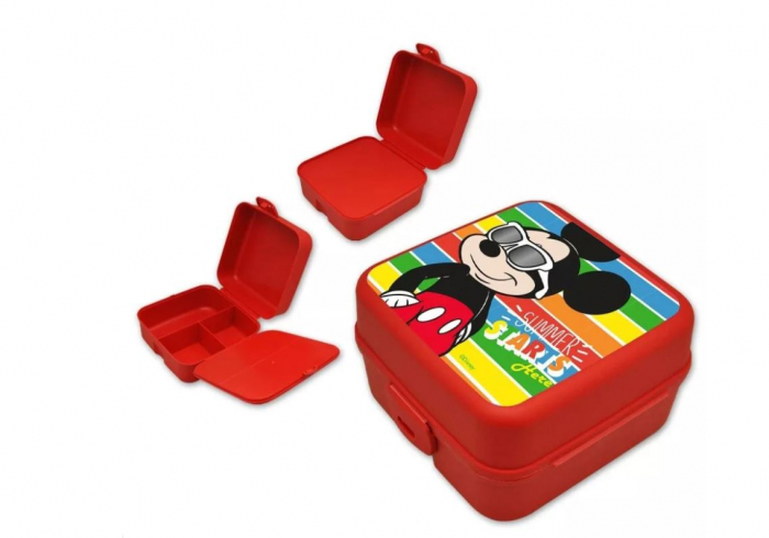 Cutie sandwich multicompartimente Mickey Mouse, 14x14x8 cm [2]