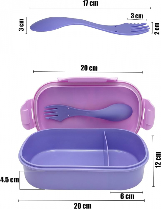Cutie sandwich plastic cu tacamuri Frozen 2 Be Magic, 22.5x14x6.5 cm [5]