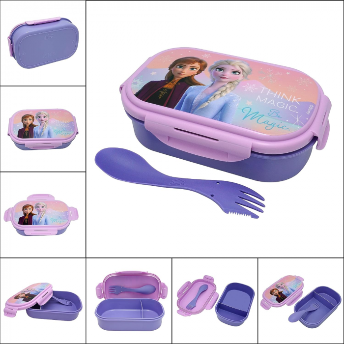 Cutie sandwich plastic cu tacamuri Frozen 2 Be Magic, 22.5x14x6.5 cm [4]