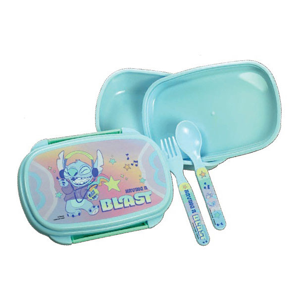 Cutie sandwich plastic cu tacamuri Lilo & Stitch Blast, 18x13x6.5 cm [1]