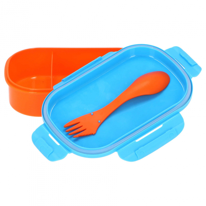 Cutie sandwich plastic cu tacamuri Mickey Mouse Here we Go, 22.5x14x6.5 cm [2]