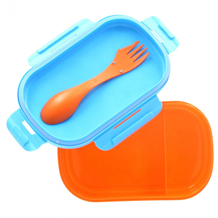 Cutie sandwich plastic cu tacamuri Mickey Mouse Here we Go, 22.5x14x6.5 cm [5]