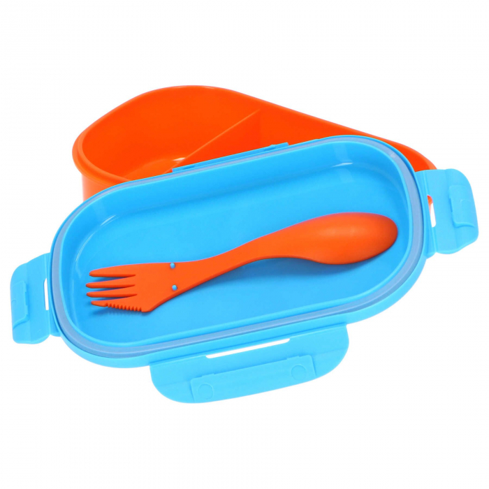 Cutie sandwich plastic cu tacamuri Mickey Mouse Here we Go, 22.5x14x6.5 cm [6]