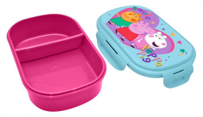 Cutie sandwich plastic cu tacamuri Peppa Pig Smile, 22.5x14x6.5 cm [4]