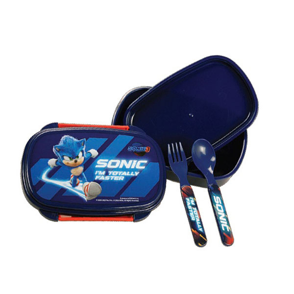 Cutie sandwich plastic cu tacamuri Sonic Faster, 18x13x6.5 cm [1]