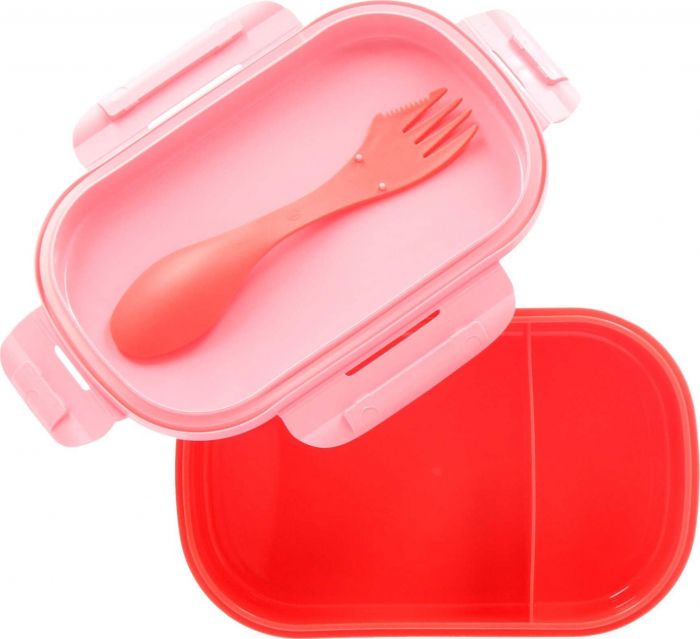 Cutie sandwich plastic cu tacamuri Unicorn Happy Day, 21x14x6 cm [4]