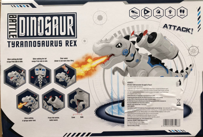 Dinozaur robot aruncator de sageti si flacari [8]