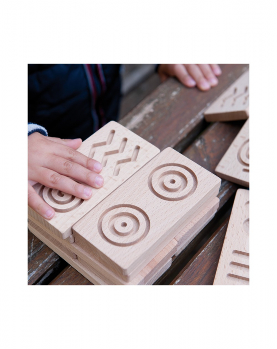 Domino senzorial gigant din lemn, 28 piese [8]