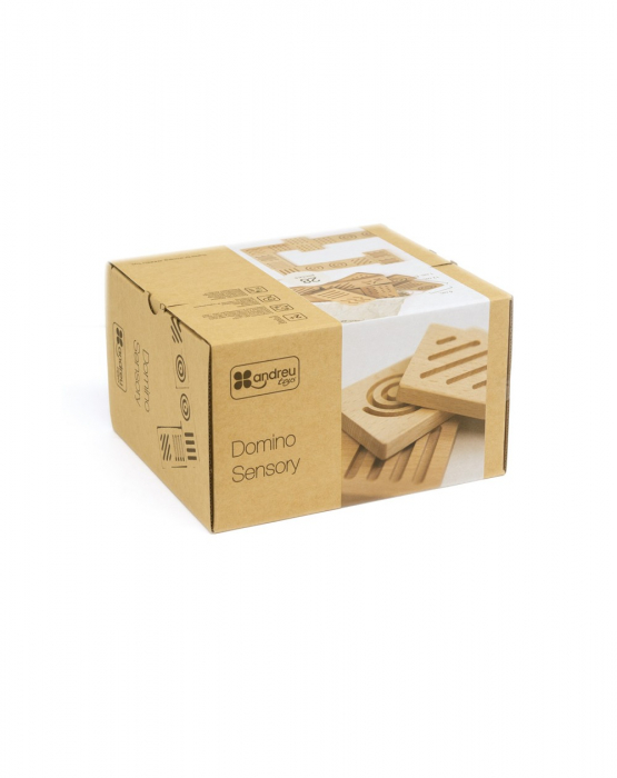 Domino senzorial gigant din lemn, 28 piese [4]