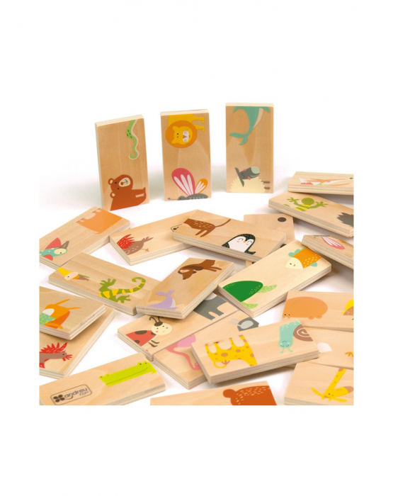 Set 2 in 1 domino animale, 28 piese [4]