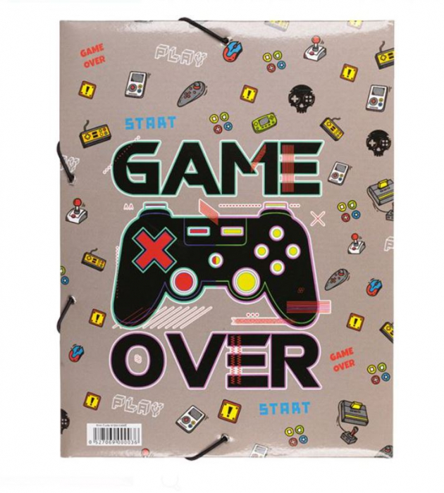 Dosar carton cu elastic Game Over 24x32 cm [2]