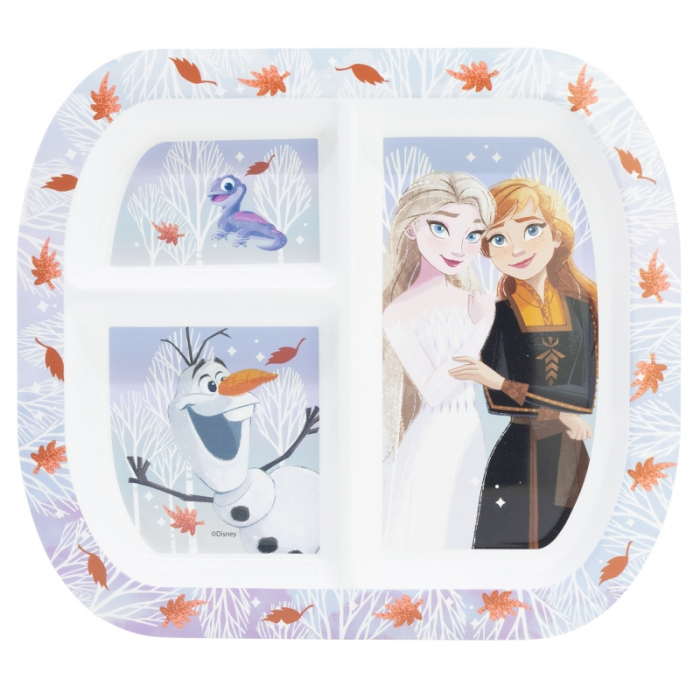 Farfurie melamina compartimentata Frozen Disney 22x19.5x1.8 cm [1]