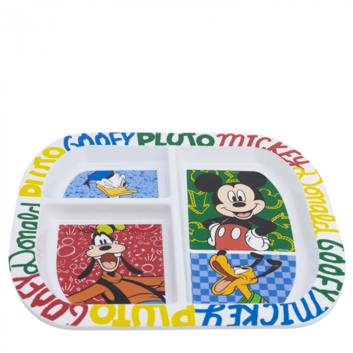 Farfurie melamina compartimentata Mickey Has Fun 22x19.5x1.8 cm [2]