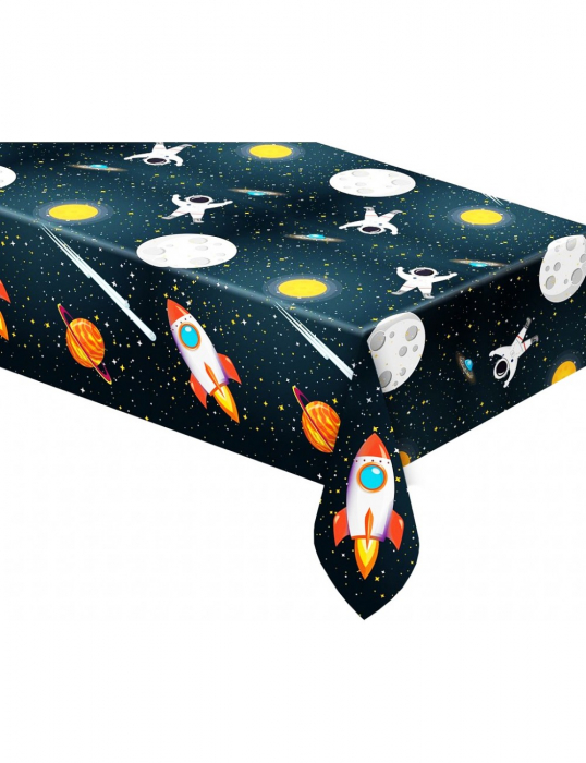 Fata de masa din plastic Rocket Space, Spatiu Cosmic 120x180 cm [1]