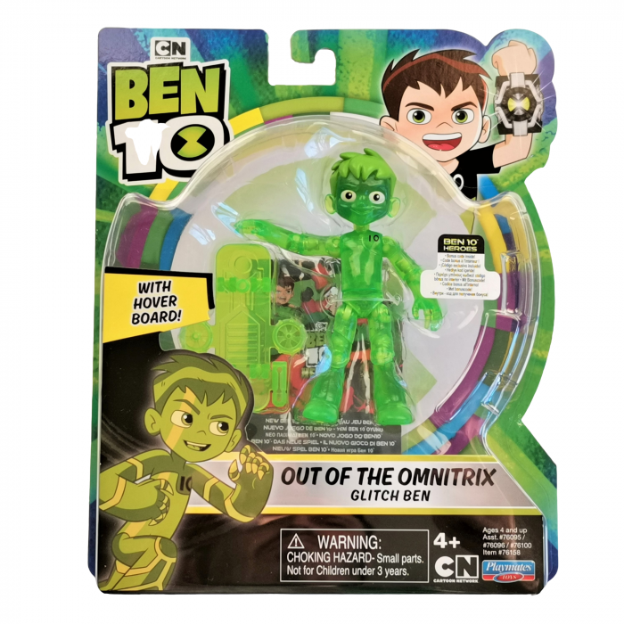 Figurina articulata Glitch Ben - Ben 10 , translucid, 12 cm [6]
