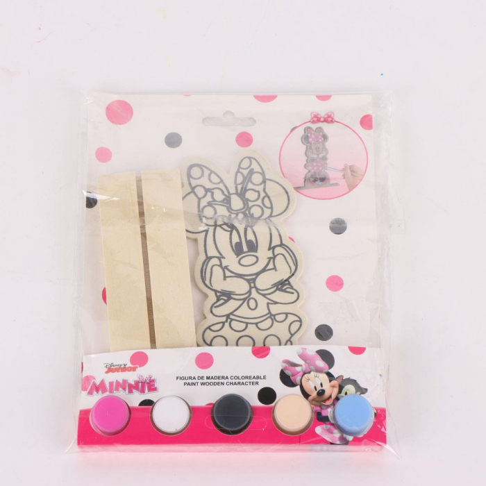 Figurina din lemn de pictat Minnie Mouse [1]