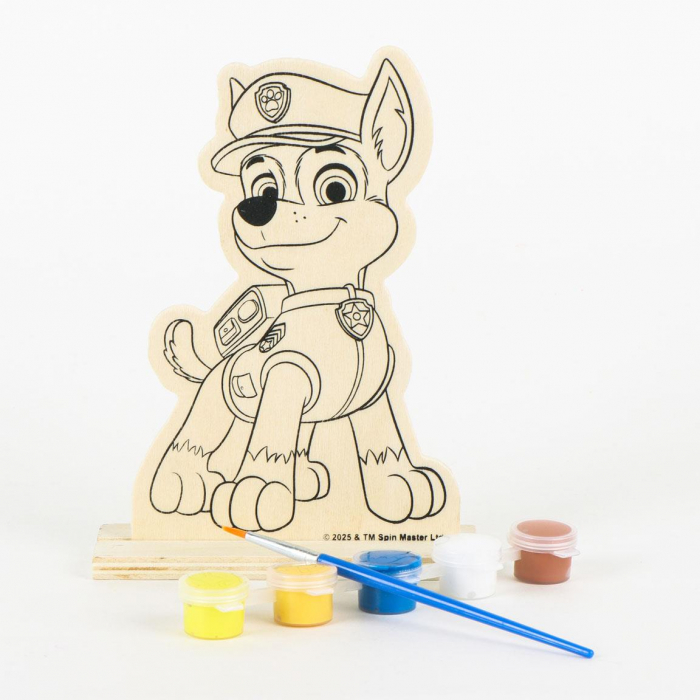 Figurina din lemn de pictat Paw Patrol Chase [3]