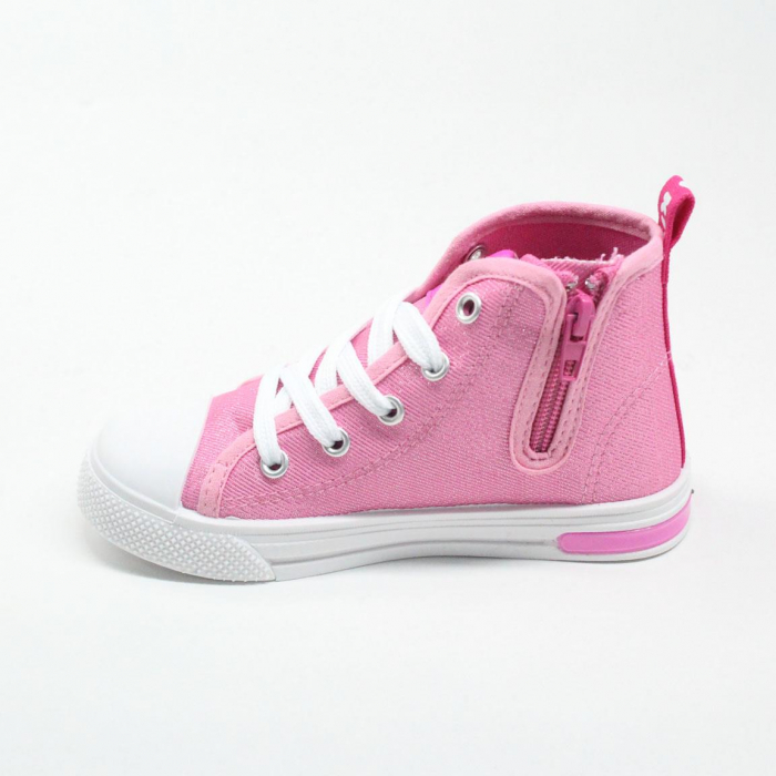 Ghete inalte sport din panza cu lumini, Hello Kitty [2]
