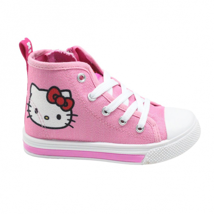 Ghete inalte sport din panza cu lumini, Hello Kitty [1]