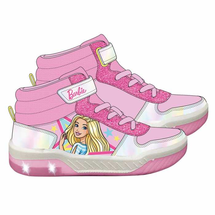 Ghete sport cu lumini, talpa PVC Barbie [4]