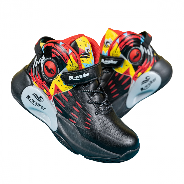 Ghete sport unisex negru/rosu [2]