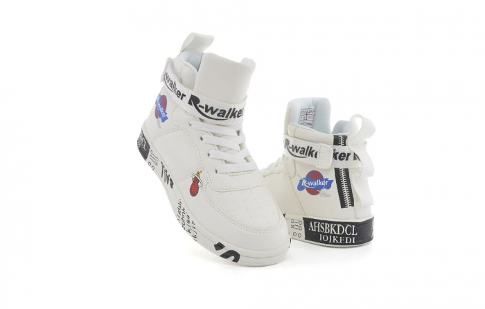 Ghete Sport De Copii Walker Alb cu Negru [2]