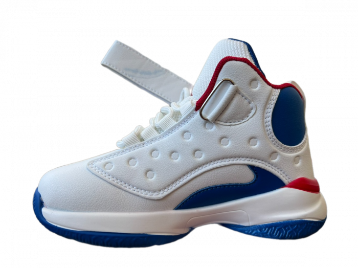 Ghete sport unisex Wker Basketball alb cu talpa albastra [2]