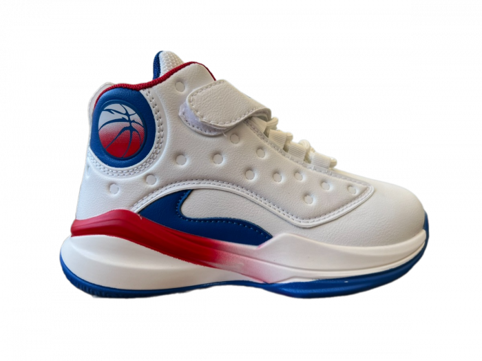Ghete sport unisex Wker Basketball alb cu talpa albastra [1]