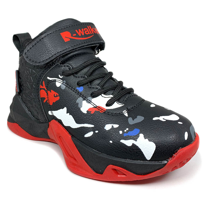 Ghete sport unisex Wker negru cu talpa rosie [5]