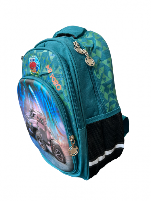 Ghiozdan 3 compartimente, 3D Big Truck, 38x30x15 cm [3]