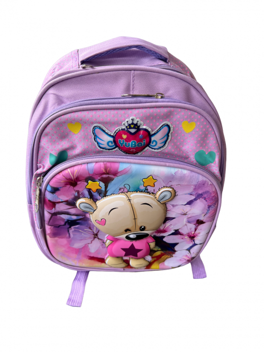 Ghiozdan 3 compartimente, 3D YuBai Bear, 38x30x15 cm [10]