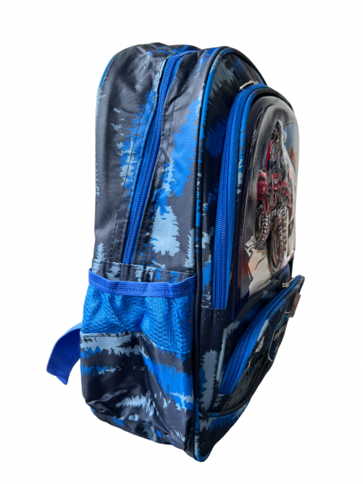 Ghiozdan 3 compartimente, 3D Storm Racing, 38x30x15 cm [2]
