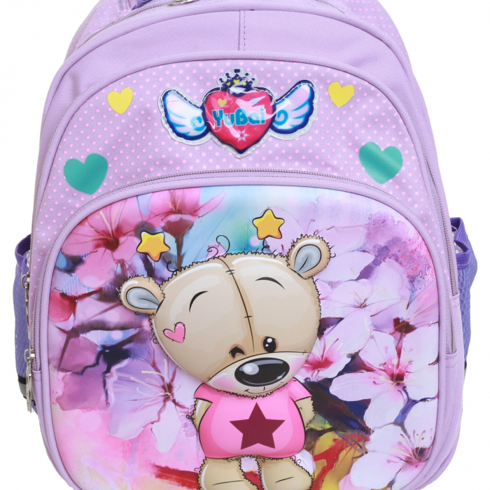 Ghiozdan 3 compartimente, 3D YuBai Bear, 38x30x15 cm [5]