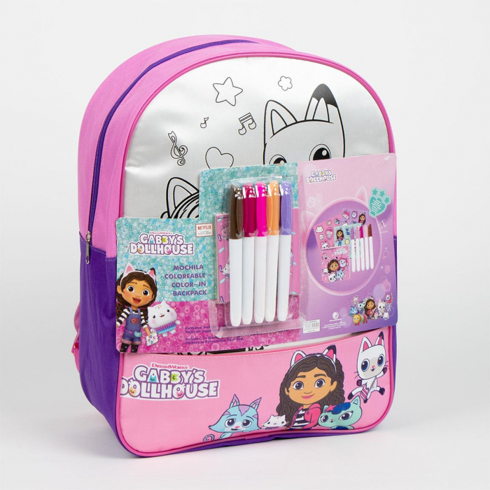 Ghiozdan de colorat Gabby's Dollhouse 38x31x3 cm [7]
