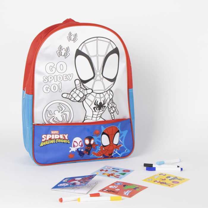 Ghiozdan de colorat Spiderman 38x31x3 cm [4]