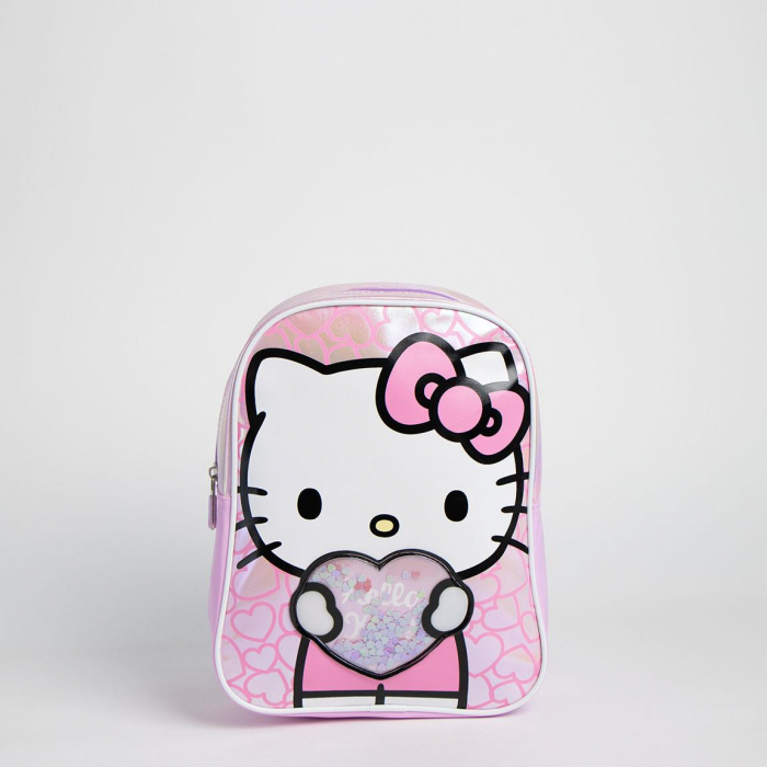 Ghiozdan gradinita 1 compartiment, lucios ,Hello Kitty 24x28x32 cm [4]