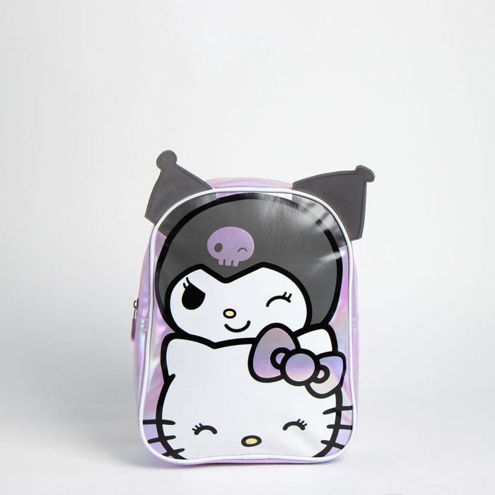 Ghiozdan gradinita 1 compartiment, lucios ,Hello Kitty Kuromi 24x28x32 cm [4]