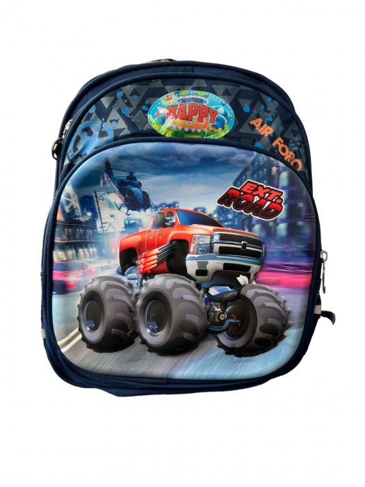 Ghiozdan 3 compartimente, 3D Big Truck, 38x30x15 cm [1]