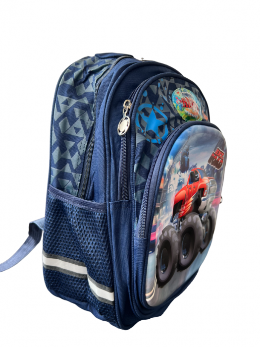 Ghiozdan 3 compartimente, 3D Big Truck, 38x30x15 cm [2]