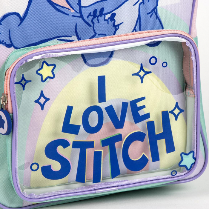 Ghiozdan gradinita 2 compartimente, I Love Stitch, 31x25x14 cm [4]