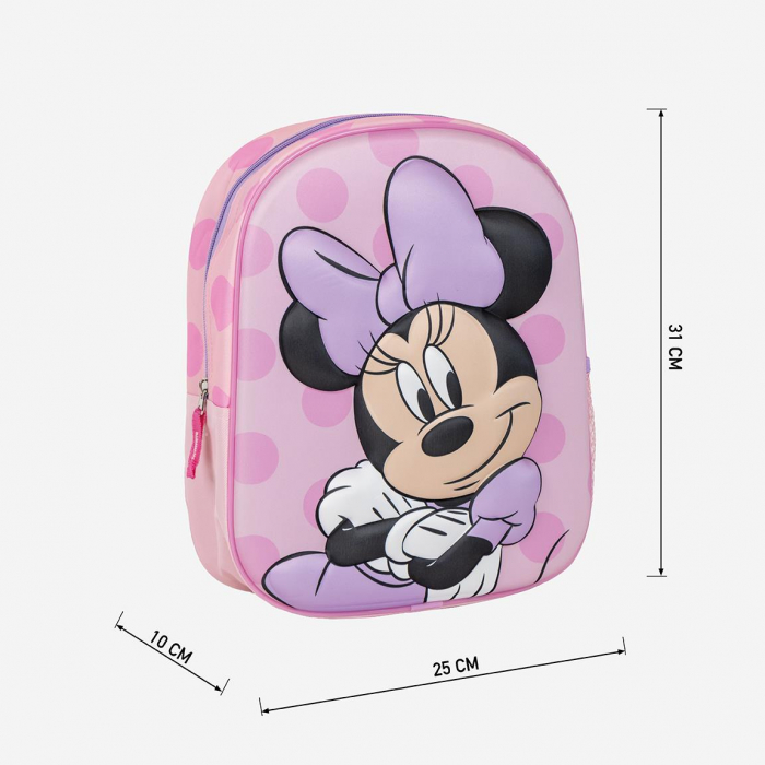 Ghiozdan gradinita 3D, 1 compartiment, Minnie Mouse Disney 31x25x10 cm [3]