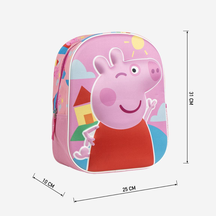 Ghiozdan gradinita 3D, 1 compartiment , Peppa Pig 31x25x10 cm [4]