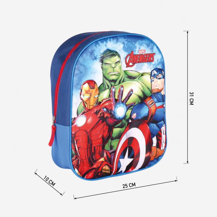 Ghiozdan gradinita 3D, Avengers, 31x25x10 cm [3]
