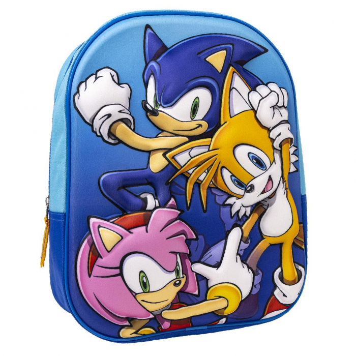 Ghiozdan gradinita 3D cu 1 compartiment, Sonic 31x25x9 cm [1]