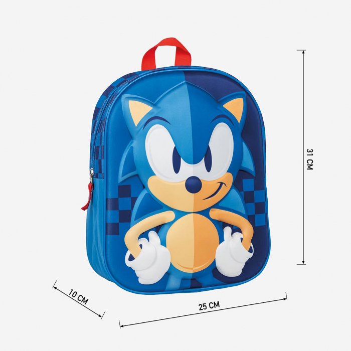 Ghiozdan gradinita 3D Sonic the Hedgehog, 31x25x10 cm [3]