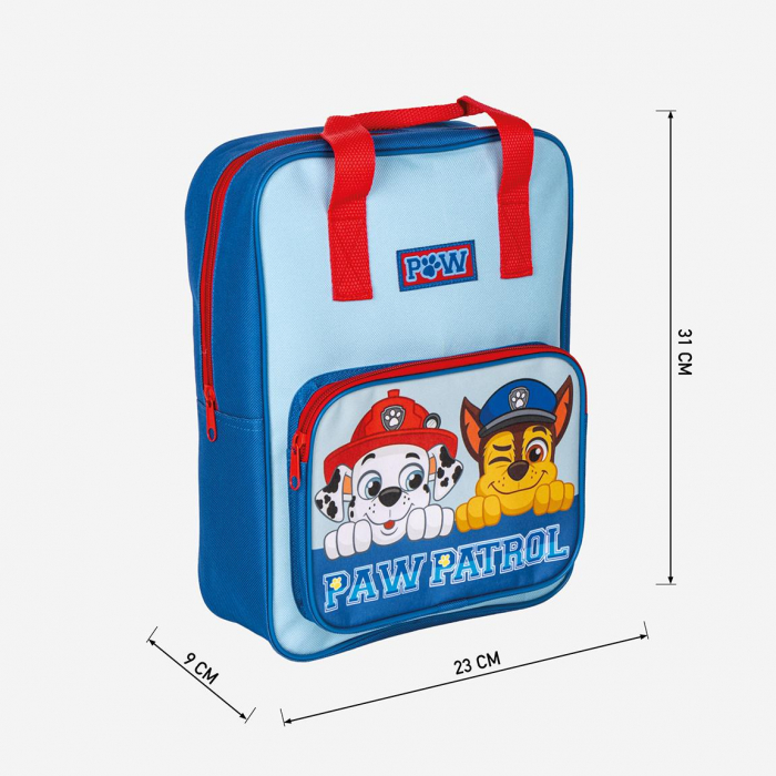 Ghiozdan gradinita cu manere, buzunar frontal Paw Patrol Chase, 23x31x9 cm [3]